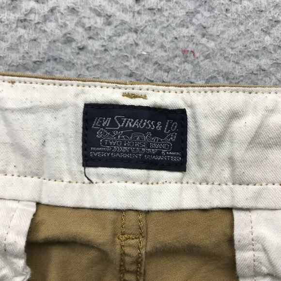 Levis Strauss Khaki Pants Mens 32x34 Straight Fit Stretch Beige Casual Twill - Picture 3 of 13